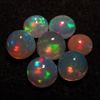 6 - mm Ethiopian Opal really high quality CABOCHON Round shape each pcs - have amazing - beautifull - flashy fire -7 pcs - approx -- STUNNING QUALITY - VERY VERY RARE